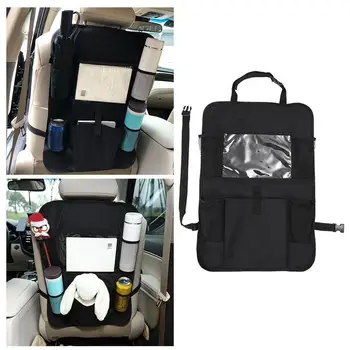 

Car Backseat Organizer Phone Pocket Pouch for iPad Books Tablet Mobiles Drinks Tissue Car Multi-Pockets Back Seat Storage Bag