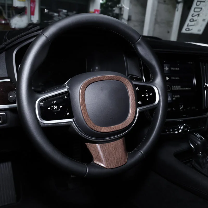 Для Volvo XC60 S90 XC90- внутренняя отделка из АБС-пластика, отделка из древесины, декоративная наклейка, аксессуары для стайлинга автомобилей