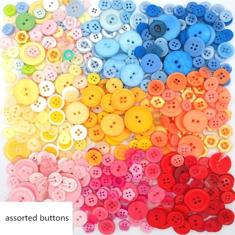 Mixed Assorted Coloured Size Card Art Craft Sewing Scrapbook Buttons