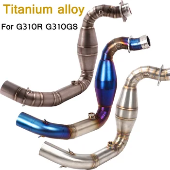 

Motorcycle Exhaust Tube System Header Link Middle Mid Pipe titanium alloy pipe For G 310 R G310GS