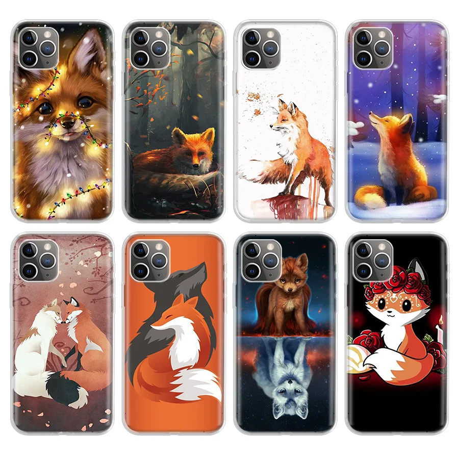 

Anime funny foxs lovely cute Phone Case For Apple iPhone 11 Pro 6 6S 7 8 Plus 10 X XS MAX XR 5 5S SE Phone Case Cover