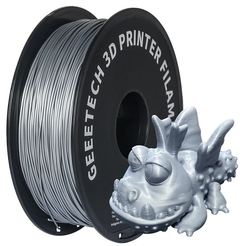 Geeetech 3d printer Filament Silk PLA PETG ABS 1kg 1.75mm Precise diameter ,Tangle-Free, 3D Printing Materials, Vacuum pack polystyrene 3d printing 3D Printing Materials