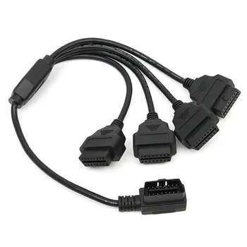 

Car obd line OBD2 one to four extension line obdII one to four connection cable 0.5m wire 16-pin 16 core