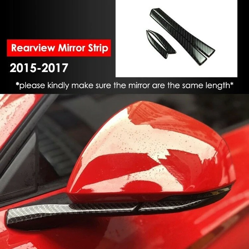 Для Ford Mustang- карбоновое волокно автомобиля зеркало заднего вида молдинги накладка
