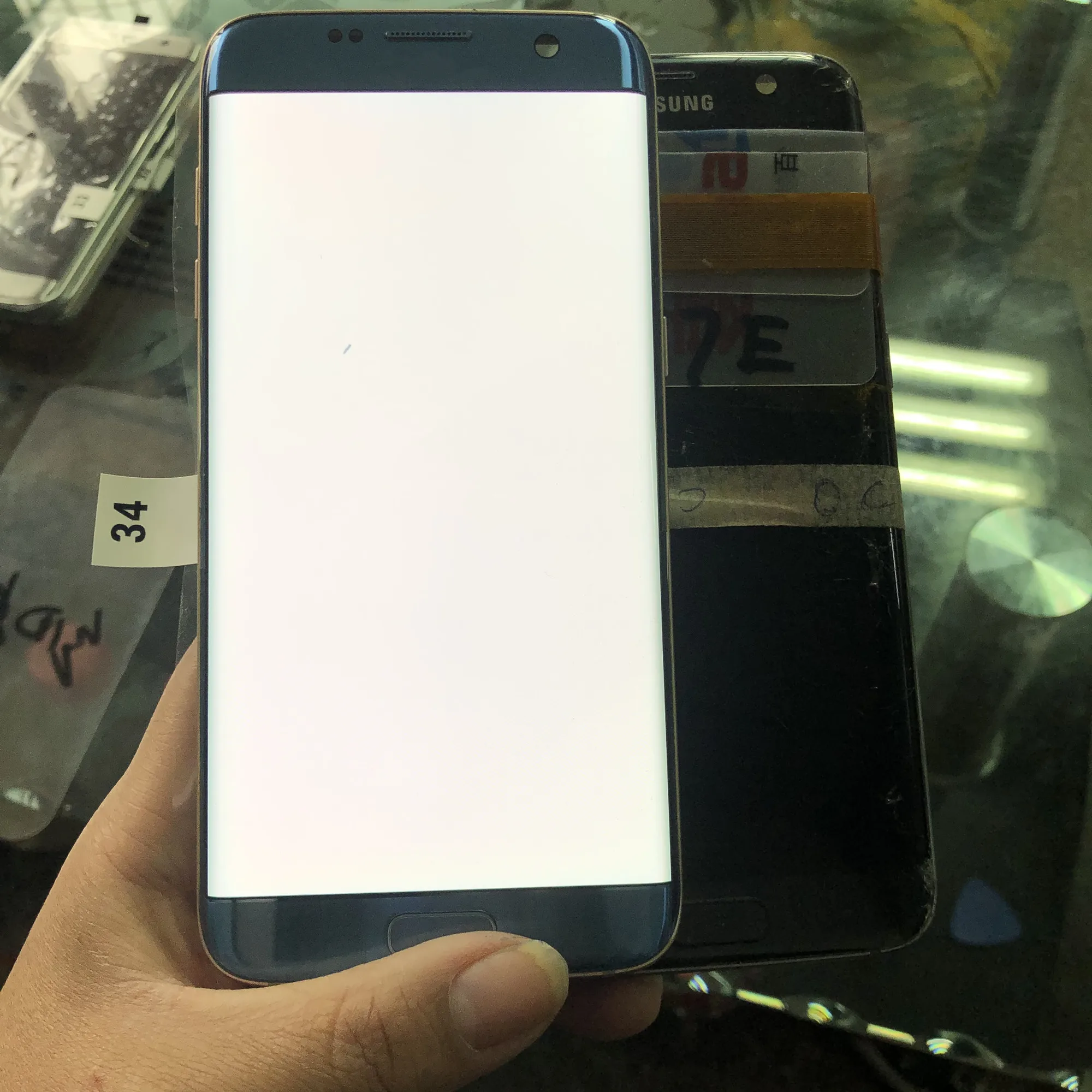 Для Samsung Galaxy S7 edge 5 &quotLCD G935 SM-G935F ЖК-дисплей + сенсорный экран дигитайзер с черной