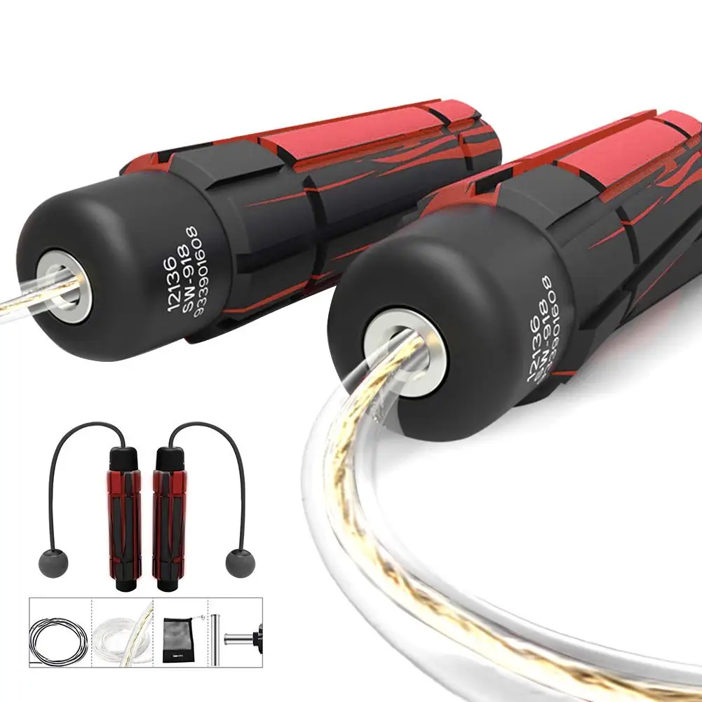 Skipping Rope Tangle-Free With Ball Bearings Rapid Speed Jump Rope Cable Memory Foam Handles Ideal For Training Endurance Gym