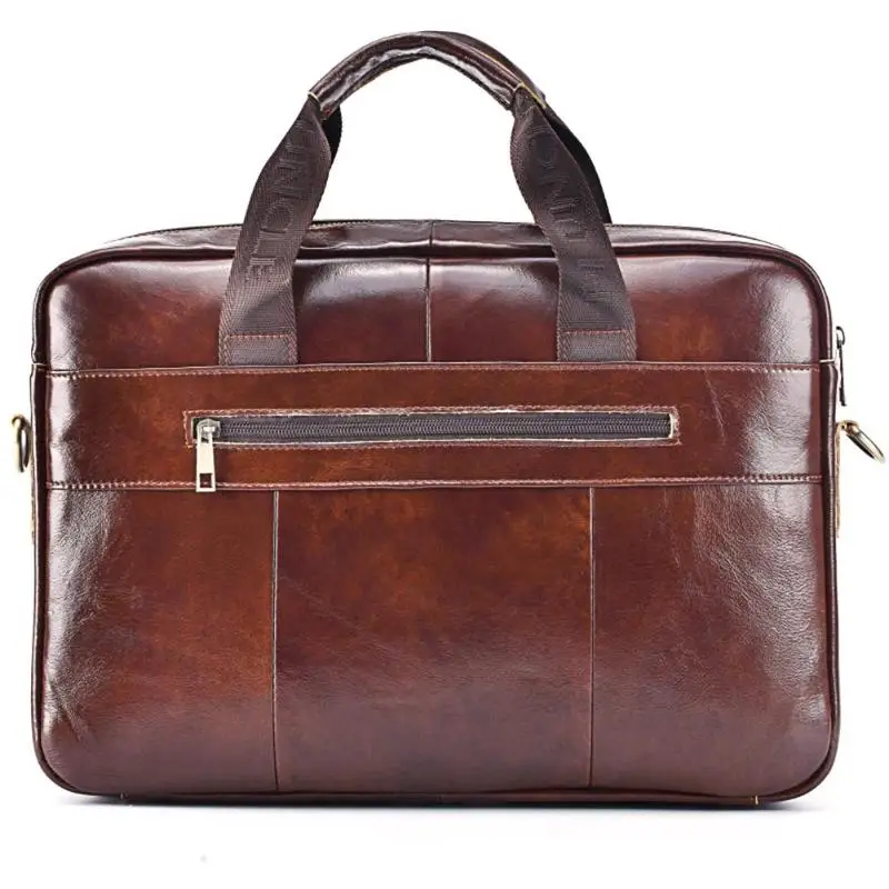 Мужской портфель из натуральной кожи, Сумка через плечо для ноутбука, Офисная сумка