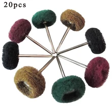 20 шт. шлифовальный круг для полировки 80 180 320 400 зернистость буфера для снятия заусенцев оборудование деревообрабатывающая мощная вращающаяся щетка