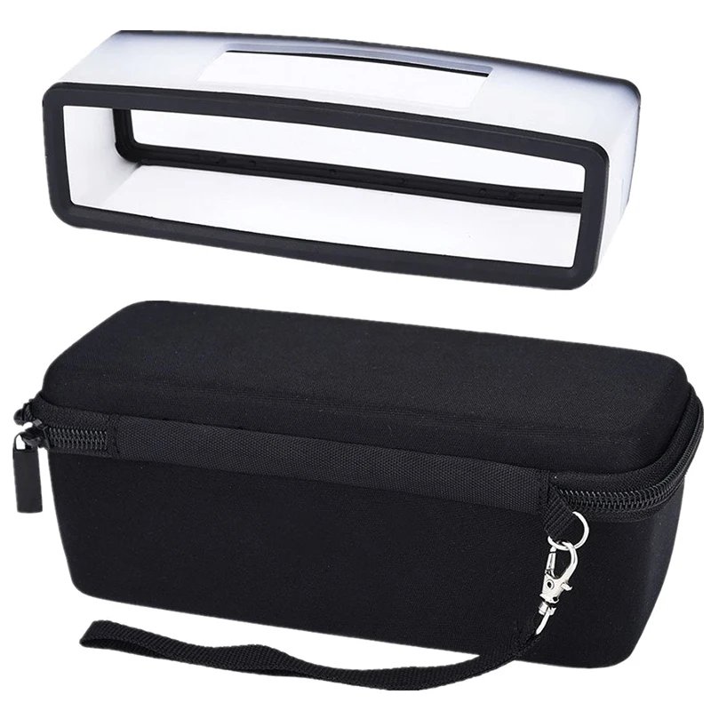 

Hard Travel Carrying Case with Black Soft Cover for Bose Soundlink Mini I and Mini II Bluetooth Speaker