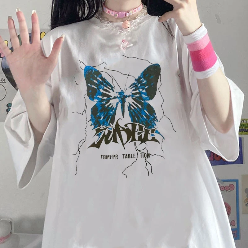 T shirt fashion butterfly print 