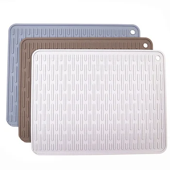 

Multifunctional Foldable Silicone Dish Drying Mat Non-Slip Placemat Tableware Drain Pad Insulation Pot Mat Kitchen Accessories