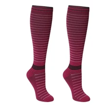 Для мужчин Для женщин перелет Мода медсестер полосатые стрейч Беговая компрессия носки Беременность профессиональной езды на велосипеде на открытом воздухе спортивные