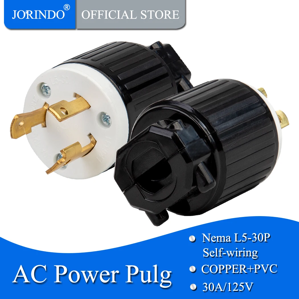 JORINDO NEMA L5-30P Американский 3pin съемный штекер 30 Ампер 125 в американские промышленные