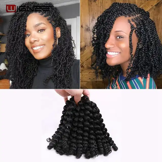 Online Shop Wignee 8 20 Strands Synthetic Kinky Twist Braiding