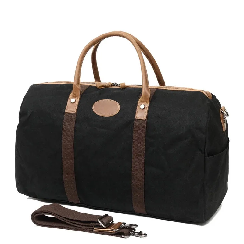 

Retro Oil Wax Waterproof Backpack Hit Color Large Capacity Outdoor Men's Bag Canvas Bag Travel Backpack Computer Bag