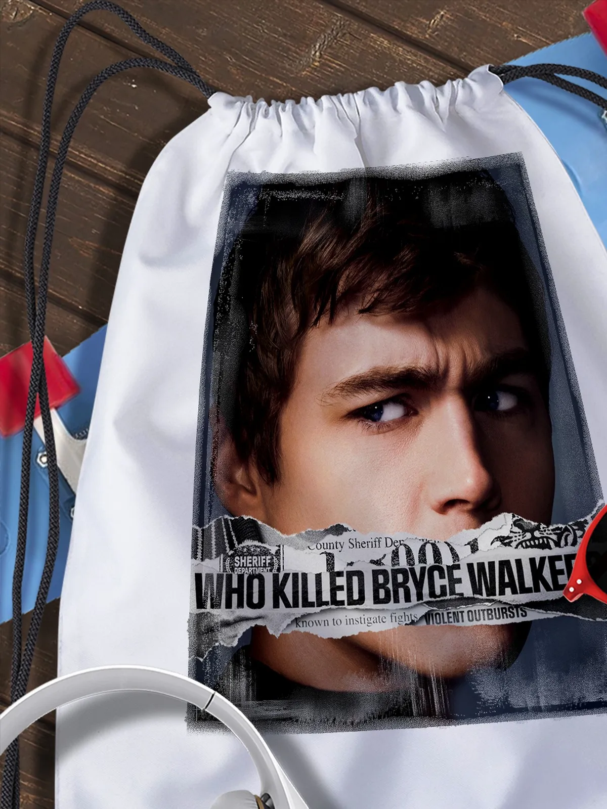 Pouch bag for shoes 13 Reasons Why (13 TV series teens криминал клэй джэнсэн Hannah Baker)-7572 | Багаж и сумки