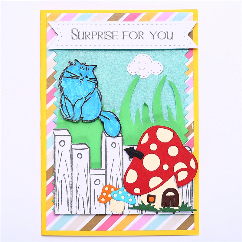 

InLoveArts Mushroom House Metal Cutting Dies for Craft Scrapbooking Embossing Stencil DIY Die Cut Card Decoration