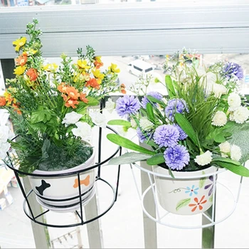 

Hanging Plant Iron Racks Balcony Round Flower Pot Rack Railing Fence Outdoor 449E