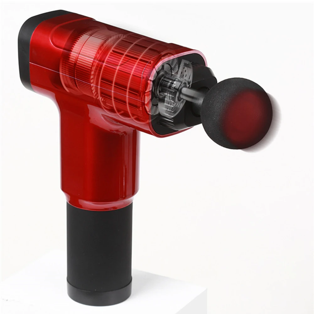 

Arm Musucle massage gun red blue Relaxation Massager 2000mAh Six gear vibration 42dB Wireless convenient LCD for back leg body