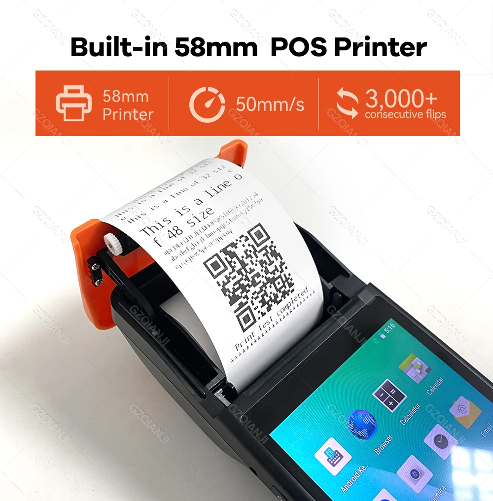 miniature printer Q8 POS Terminal Handheld 3G WiFi 58mm Thermal Receipt Printer Android 8.1 for Loyverse Brazil football Betting Parking app SII portable instant photo printer