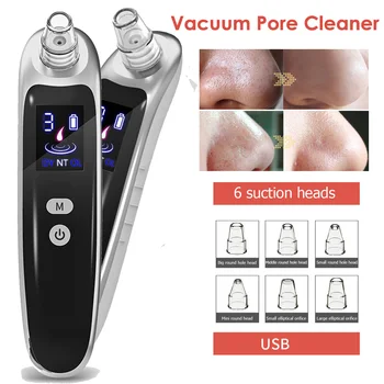 

Face Nose Blackhead Remover Electric Acne Pimple Pore Vacuum Cleaner Pore Face Skin Care Tools Machine with 6 Suction Head