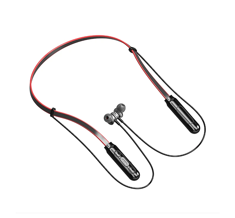 FMJ Q9 Bluetooth 5 0 Earphone 4D Sound Wireless Headset Neck hanging 135mAh large battery Magnetic Attraction for SmartPhone