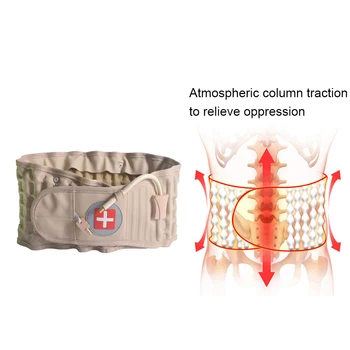 

Back Decompression Waist Belt Back Massager Back Pain Relief Lumbar Inflatable Traction Belt Air Waist Support Brace with Pump