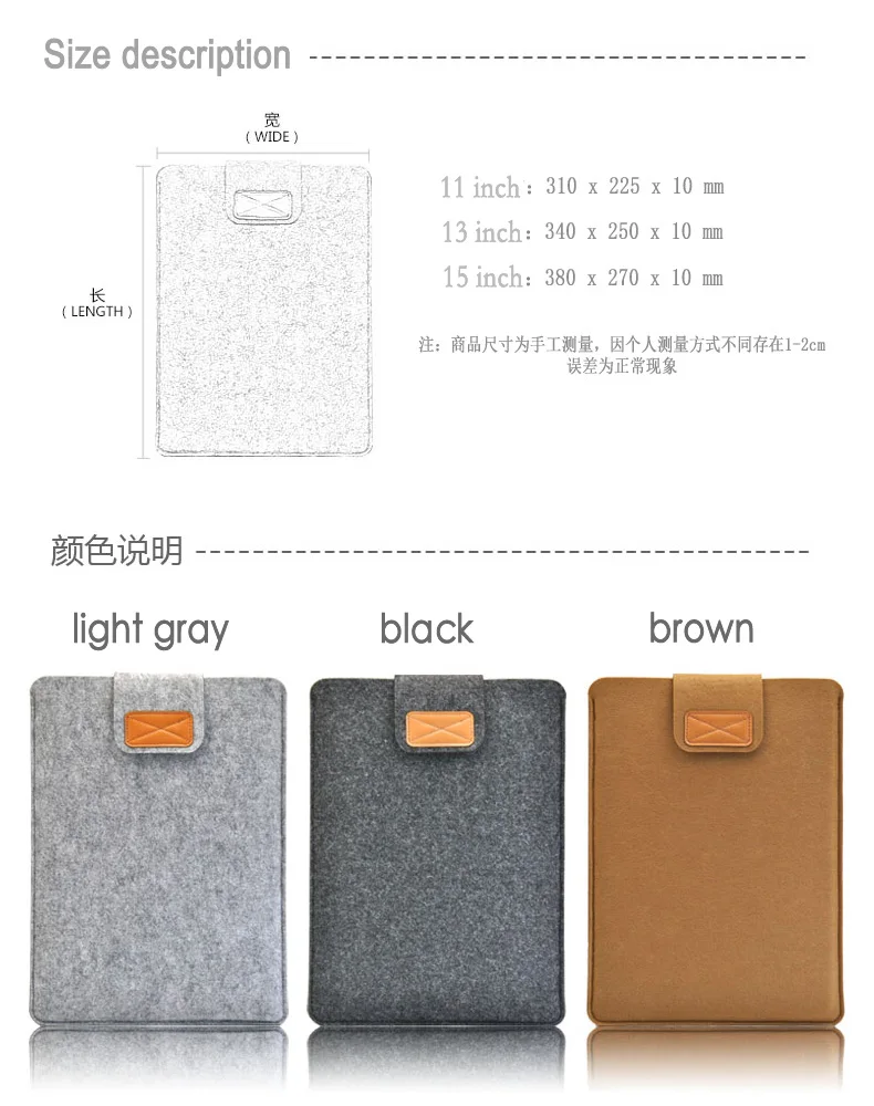 Cheap New Fashion Soft Sleeve Bag Case For Apple Macbook Air Pro Retina 11 13 15 16 Laptop Anti scratch Cover For Mac book 13.3 inch