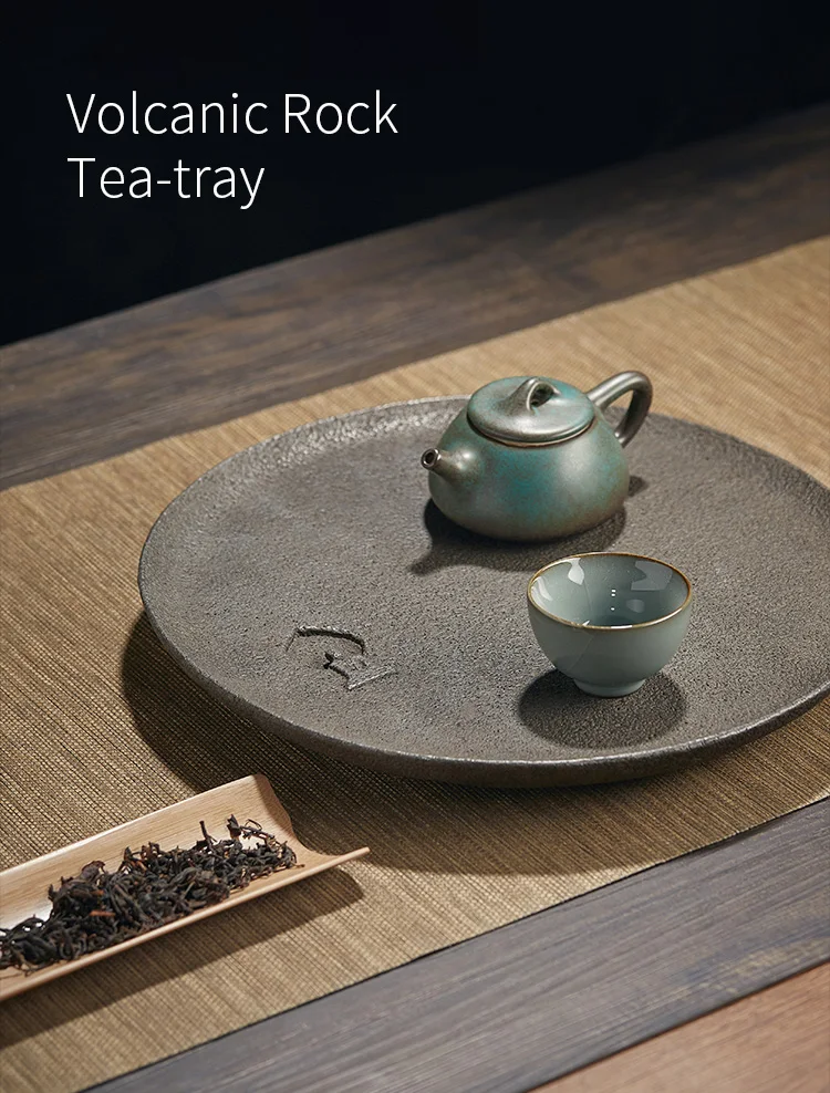 Tee tablett Teekanne Untertasse Wassersp eicher Steinplatte Antik Tee geschirr Home Tisch dekoration Büro zubehör Kung Fu Teaset Tee board – Detail 9