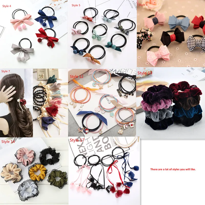 

61 styles 1PCS Elastic hair bands hair rubber band girl hair accessories headbands for women shair bows scrunchie hairband