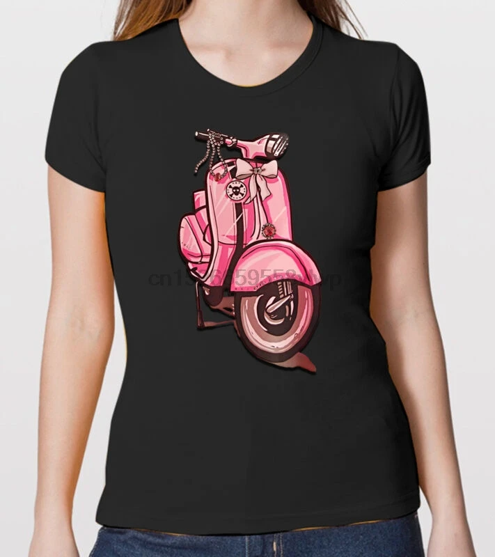 VESPA T-SHIRT LADY MANICA CORTA DONNA ELASTICIZZATA TANTI COLORI E TG. FINO XXL | Мужская одежда