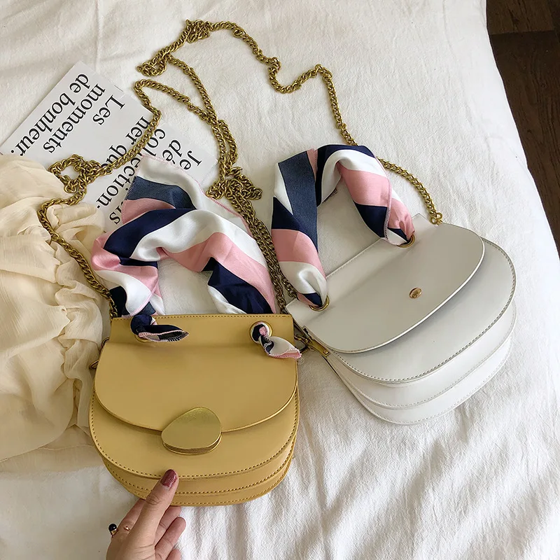 

Air small bag female 2019 new silk scarf double-sided small multi-layer slung saddle bag fashion shoulder bag