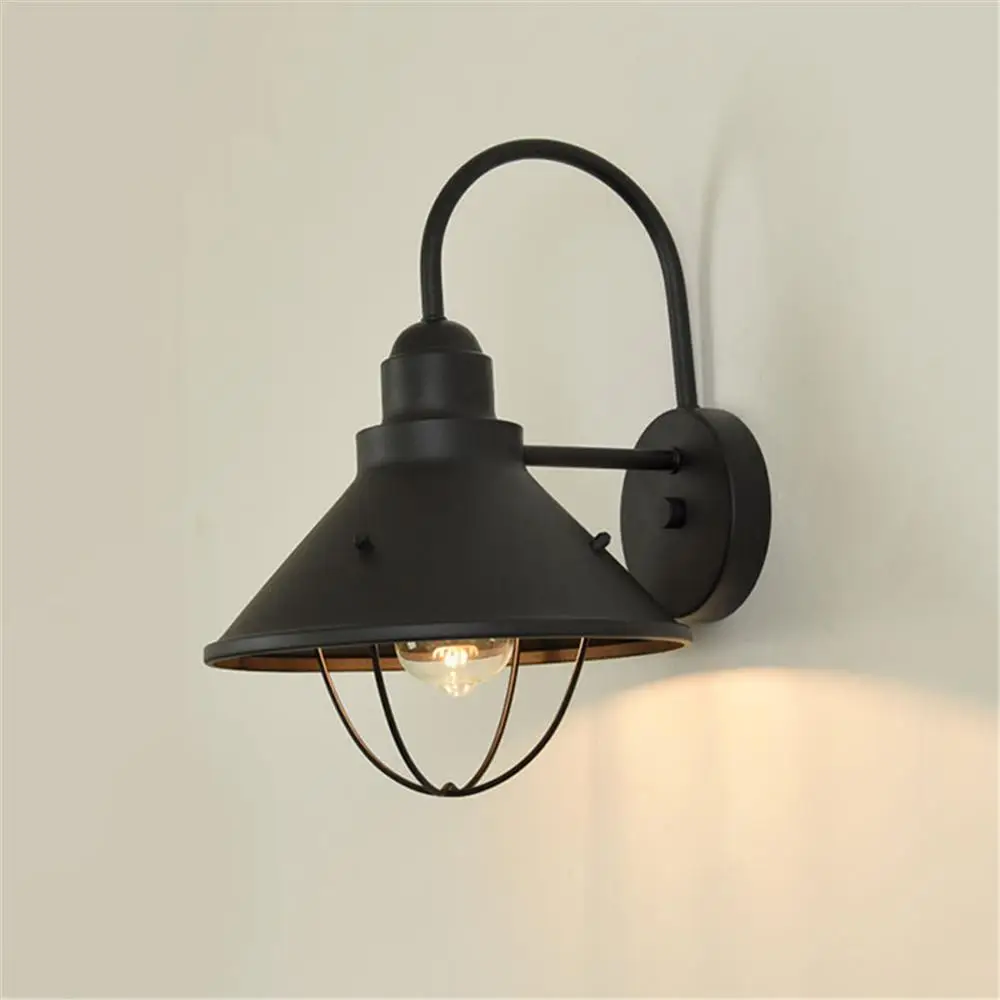 Matte Black Farmhouse Indoor Outdoor Wall Mount Sconce Fixture with or without Light Bulb Gooseneck Wall Sconce Barn Lights gazebo outdoor courtyard villa garden courtyard shade galvanized shed aluminum alloy farmhouse leisure four corner pavilion