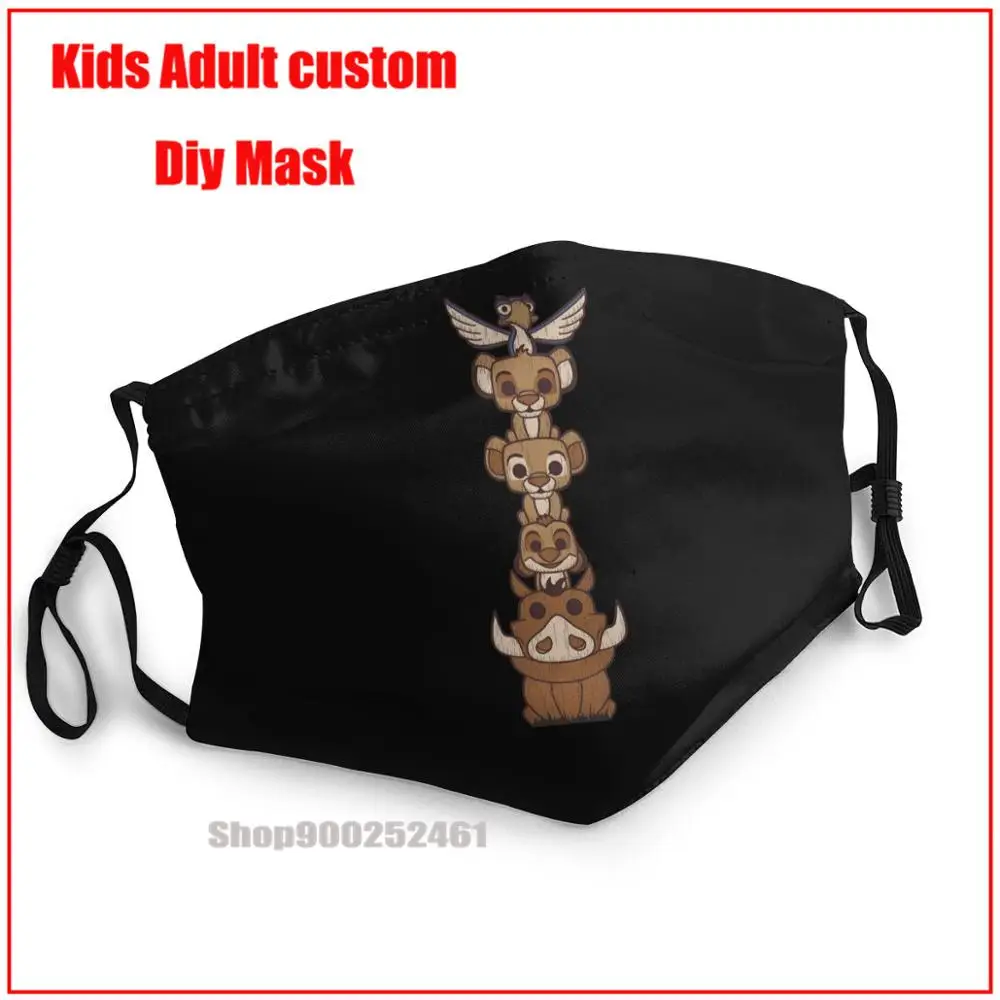TOTEM OF KING Lion King Featuring Zazu Simba Nala Timon And Pumba DIY fashion mask harry mask-potter mouth washable | Аксессуары для
