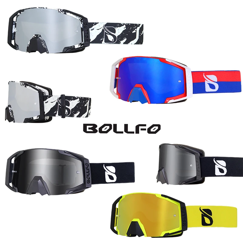 BOLLFO Male Motorcycle Goggles Helmet Military Glasses ATV Off Road Dirt Bike DustProof Racing Eyewear Summer Sport Goggles Sun