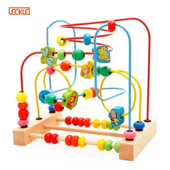 

Wooden Math Toy Counting Circles Bead Abacus Wire Maze Roller Coaster Montessori Educational for ChildrenRoller coaster blocks