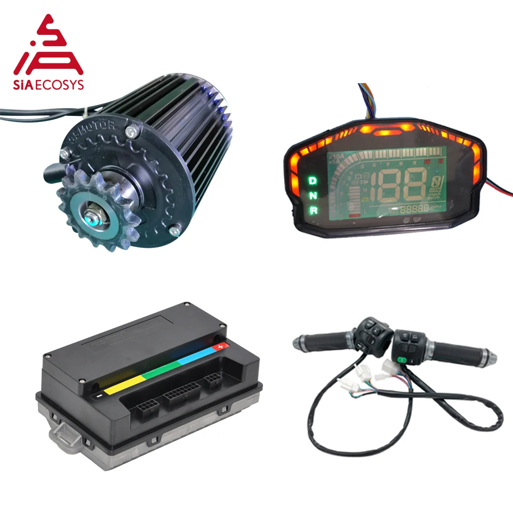 US $280.00 SIA QS90 1000W 72V 55KPH 428 Sprocket Mid Drive Motor kits with EM50SP controller for electric child kids dirt bike