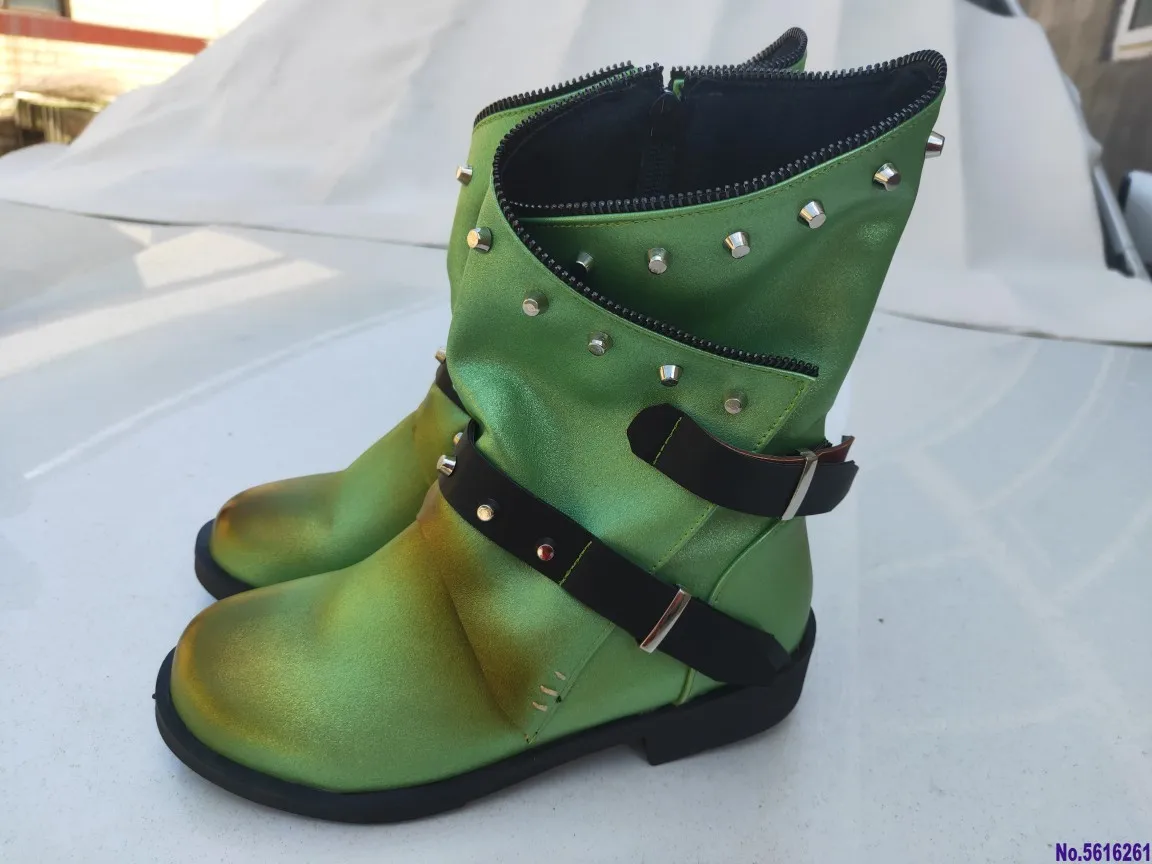 Vogue Retro Rivet Motorcycle Boots Women Leather Ankle Boots Nice Gothic Autumn Buckle Low Heel Short Boot Cowboy Shoes