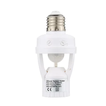 

E27 Infrared PIR Motion Sensor LED Light Bulb Holder Socket Switch Adapter