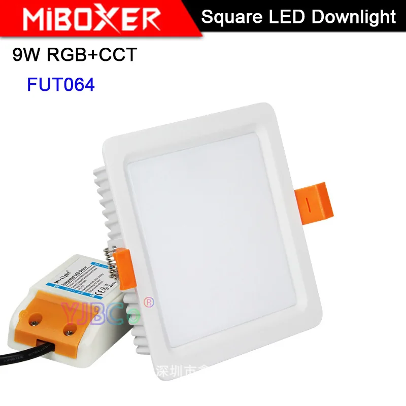 

Miboxer FUT064 AC 100V-240V Square Ceiling 9W RGB+CCT LED Downlight