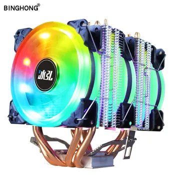 

BING HONG 4 Copper Tube Double Tower CPU Cooler LGA 775 1155 1366 2011 X79 X99 AMD3 AM4 Universal PC Silent RGB PWM Cooling Fan