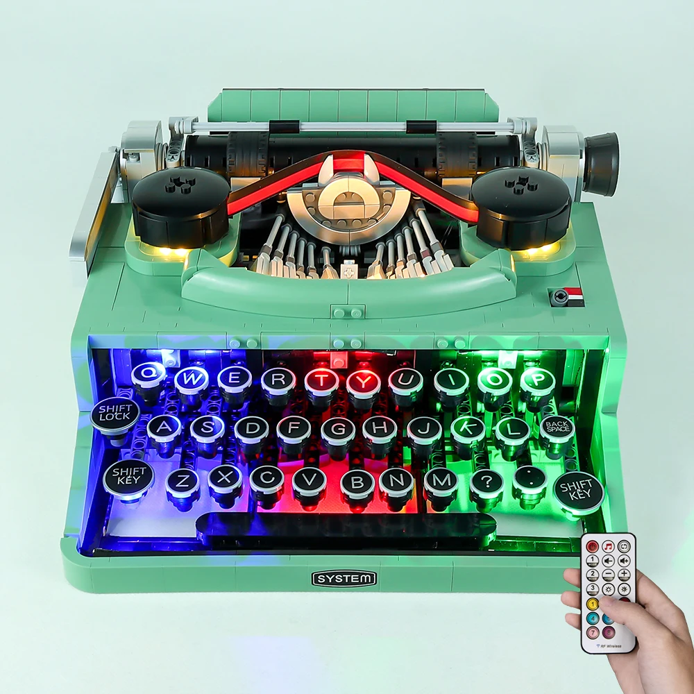Kit Luci A Led Per Macchina Da Scrivere Meccanica 21327 Set Di Giocattoli Fai-Da-Te Non Includere Mattoni
