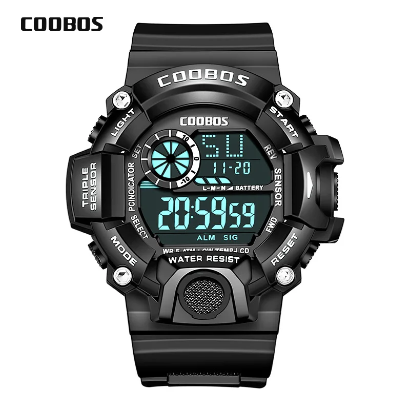 2020 Gold Watch For Men Top Luxury Sport Led Luminous Digital Wrist Watches Waterproof Week Display Date Clocks For Male zegarki 