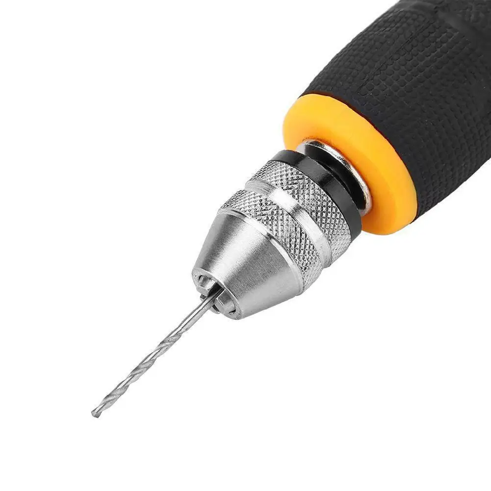 Hand Drill Jewelry Craft Hand Manual Drill Chuck Mini Hand 10PCS Twist Drill Bit