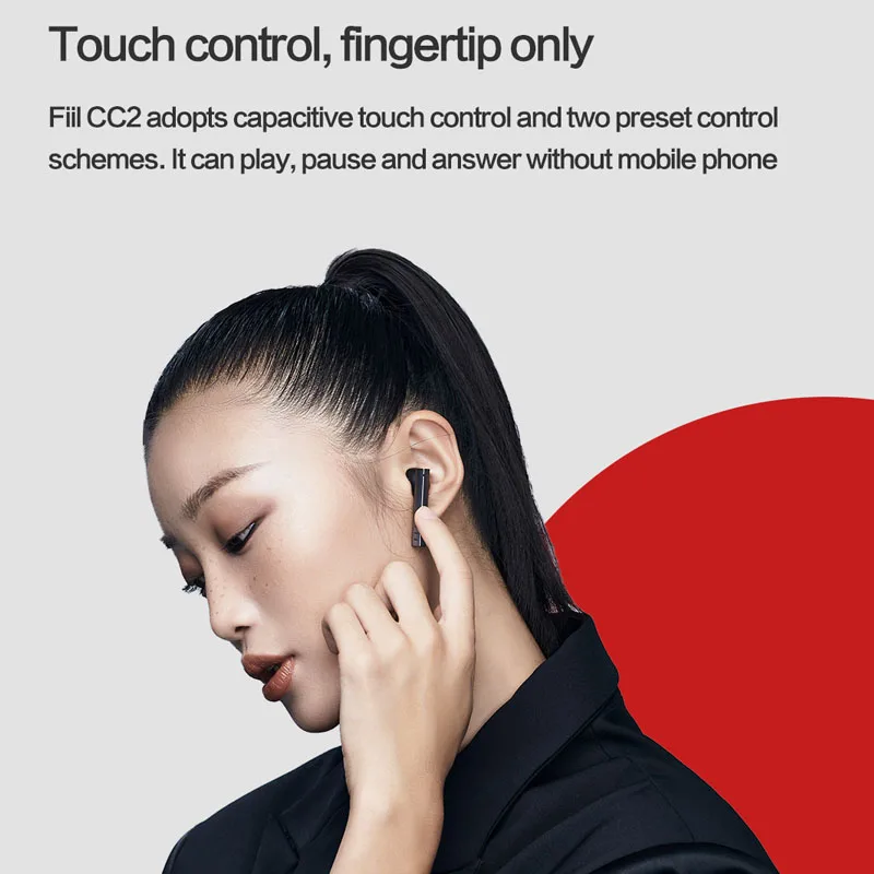 Original FIIL CC2 TWS Wireless Bluetooth Earphones Noise Reduction Sport Headphone Bluetooth 5.2 With Microphone For Smart Phone