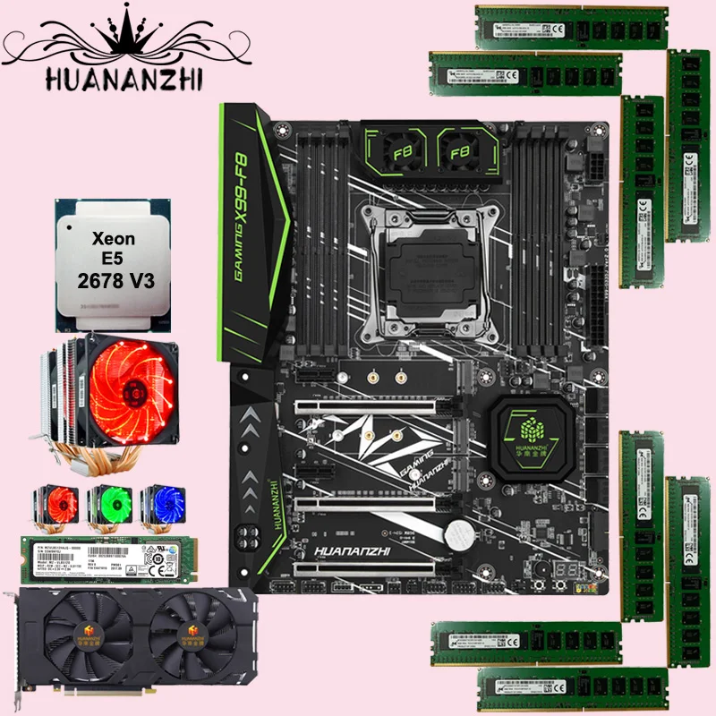 ^*Best Offers HUANANZHI X99-F8 motherboard with 512G SSD CPU Intel Xeon 2678 V3 with cooler RAM 64G(8*8G) HUANANZHI GTX1660TI 6G video card ^*Best Offers HUANANZHI X99-F8 motherboard with 512G SSD CPU Intel Xeon 2678 V3 with cooler RAM 64G(8*8G) HUANANZHI GTX1660TI 6G video card