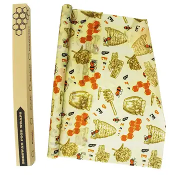 

Beeswax Food Wrap Reusable Zero Waste Eco-friendly Sustainable Seal Tree Resin Plant Oils Kitchen Storage Snack Wraps