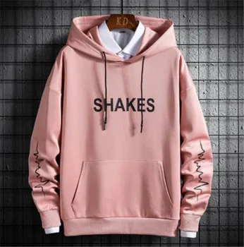 

Mens Letter Print Autumn Hoodies Long Sleeve Solid Colot Homme Sweatshirts Fashion Hip Hop Style Casual Apparel