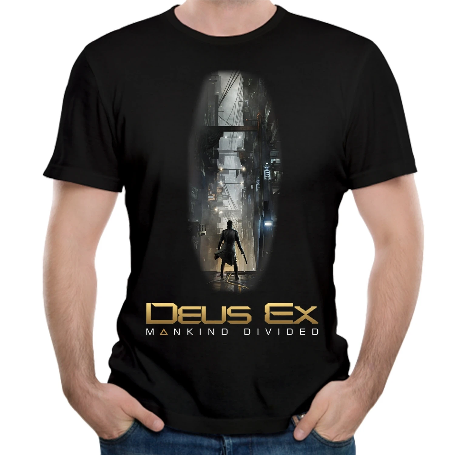 Уличная одежда Deus Ex Mankind Divided футболка потрясающая игра 3d принт Homme круглый