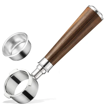 

51mm Suitable for Delonghi Home Coffee Machine Modified Bottomless Handle 3 Ears with 1 Filter